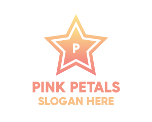 Pink Gradient Star logo design