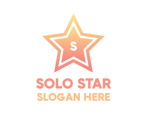 Pink Gradient Star logo design