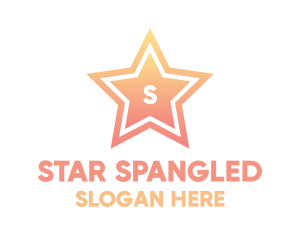 Pink Gradient Star logo design