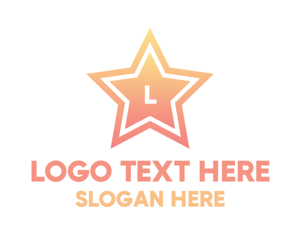 Pink Star logo example 3