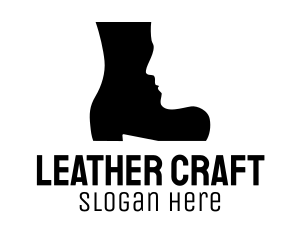 Boot Face Silhouette logo