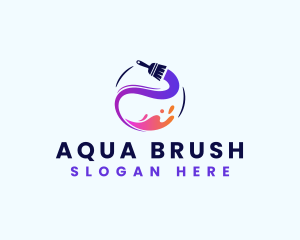 Painting Brush Mural logo design