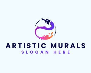 Painting Brush Mural logo