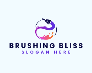 Painting Brush Mural logo design