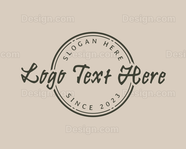 Simple Script Circle Logo