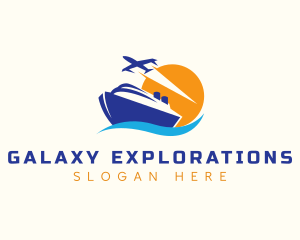 Cruise Plane Travel logo design