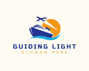 Cruise Plane Travel logo design