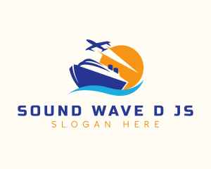 Cruise Plane Travel logo design