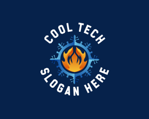 Hot Cold Refrigeration logo design