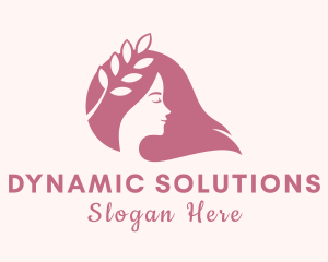 Beauty Leaf Woman  Logo