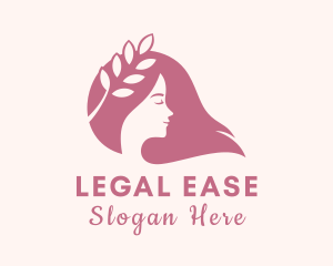 Beauty Leaf Woman  Logo