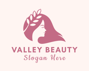 Beauty Leaf Woman  logo design