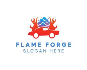 Fire Car Wash logo design