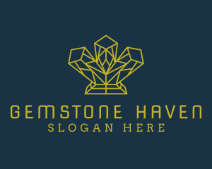 Gold Luxe Gemstone logo design