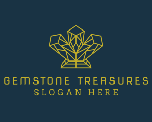 Gold Luxe Gemstone logo design