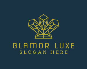 Gold Luxe Gemstone logo design