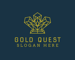 Gold Luxe Gemstone logo design