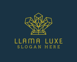 Gold Luxe Gemstone logo design