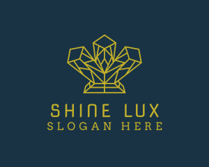 Gold Luxe Gemstone logo design