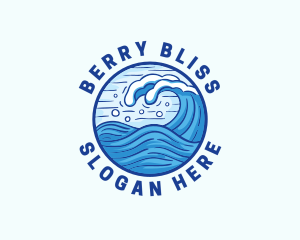 Ocean Wave Tsunami logo design