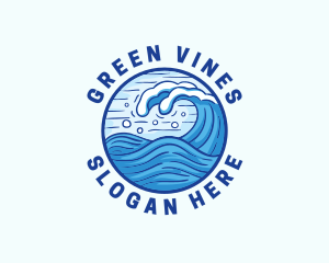 Ocean Wave Tsunami logo design