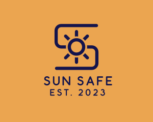 Sun Solar Power Letter S logo design