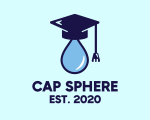 Droplet Graduation Cap logo