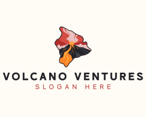 Volcano Hawaii Lava logo design