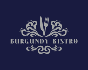 Cutlery Gourmet Bistro logo design