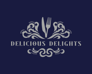 Cutlery Gourmet Bistro logo design