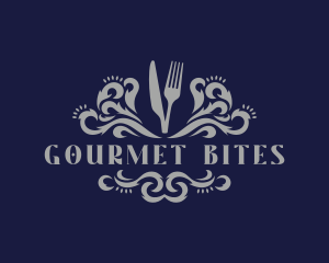 Cutlery Gourmet Bistro logo design