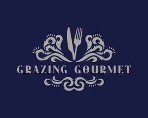 Cutlery Gourmet Bistro logo design