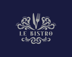 Cutlery Gourmet Bistro logo design