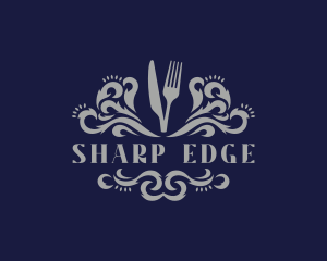 Cutlery Gourmet Bistro logo design