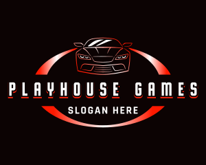 Car Garage Rental Logo