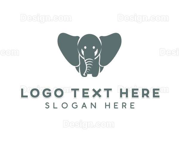 Daycare Elephant Zoo Logo