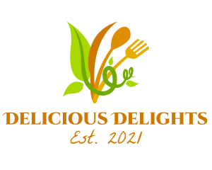 Vegan Culinary Utensils logo design
