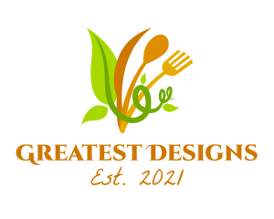 Vegan Culinary Utensils logo design