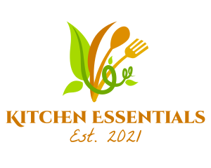 Vegan Culinary Utensils logo design