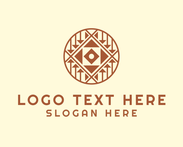 Ancient-pattern logo example 1