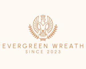 Royal Falcon Wreath logo design