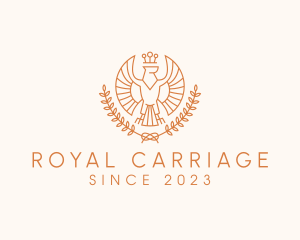 Royal Falcon Wreath logo design