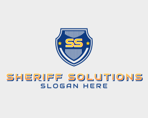 Shield Police Badge Security logo design