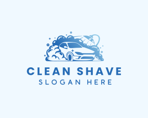 Water Bubbles Car Cleaning logo design