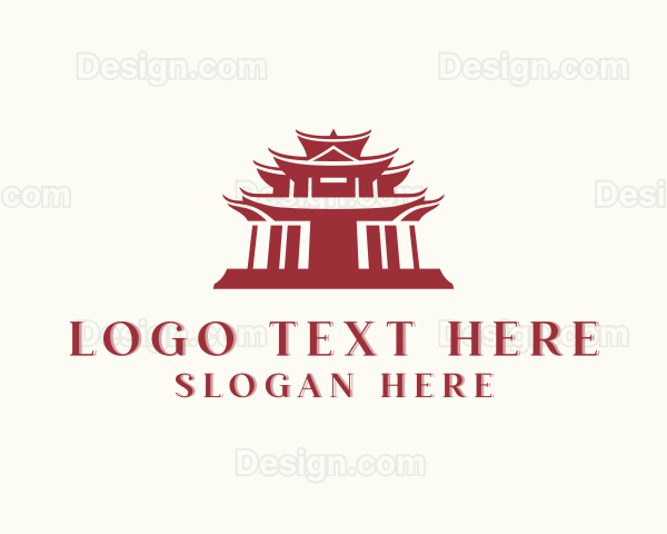 Pagoda Landmark Architecture Logo