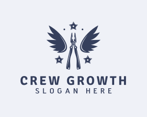 Pliers Wings Repairman logo