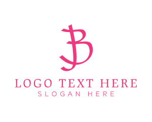 Pink Letter B Ribbon logo