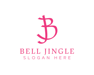 Pink Letter B Ribbon logo design