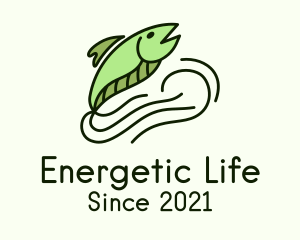 Green Eel Fish logo design