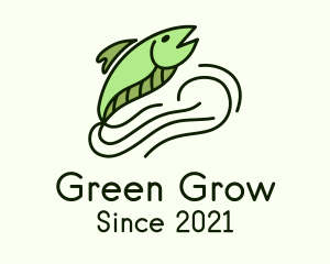 Green Eel Fish logo design